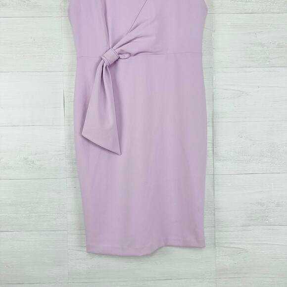 Calvin Klein Keyhole Sheath Dress Size 10 Lilac Pastel Knee Length Cocktail NEW - Picture 5 of 16